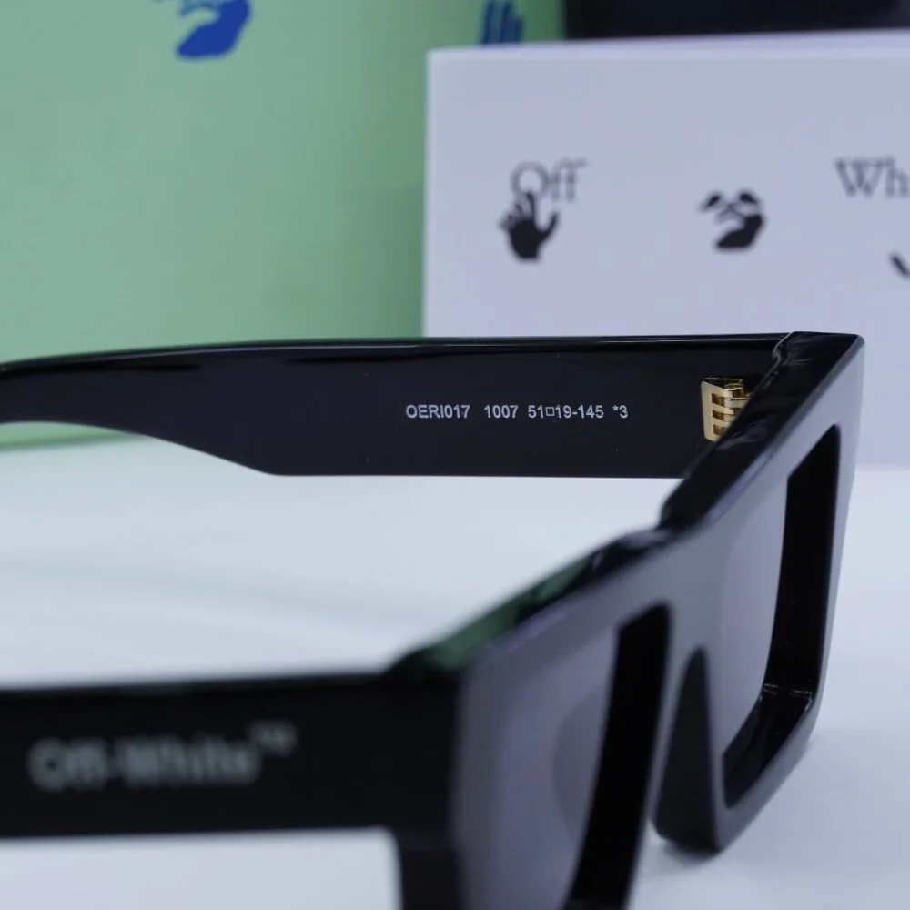 Final Price! Off-White OERI017 NASSAU 1007 Black Sunglasses - Picture 9 of 14